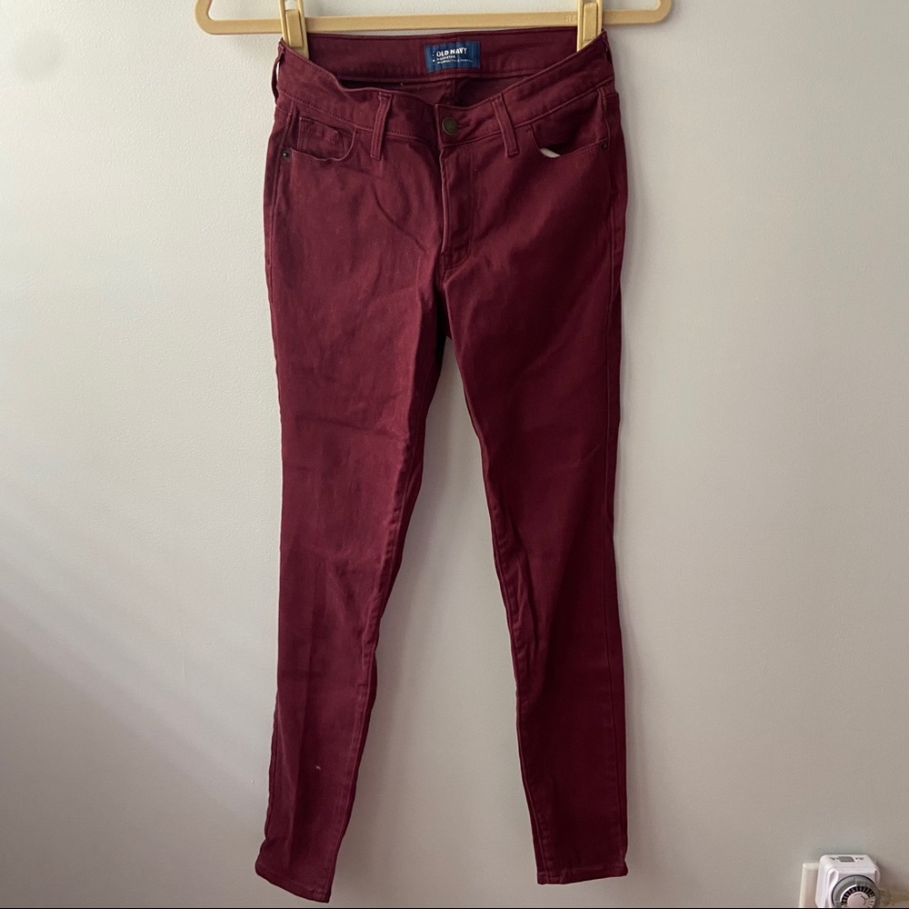 Old Navy Mid Rise Rockstar Sateen Skinny Pant